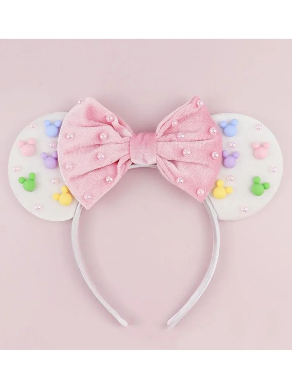 Women Multicolor Polyester Velvet Mickey Mouse Halloween Costume Headband